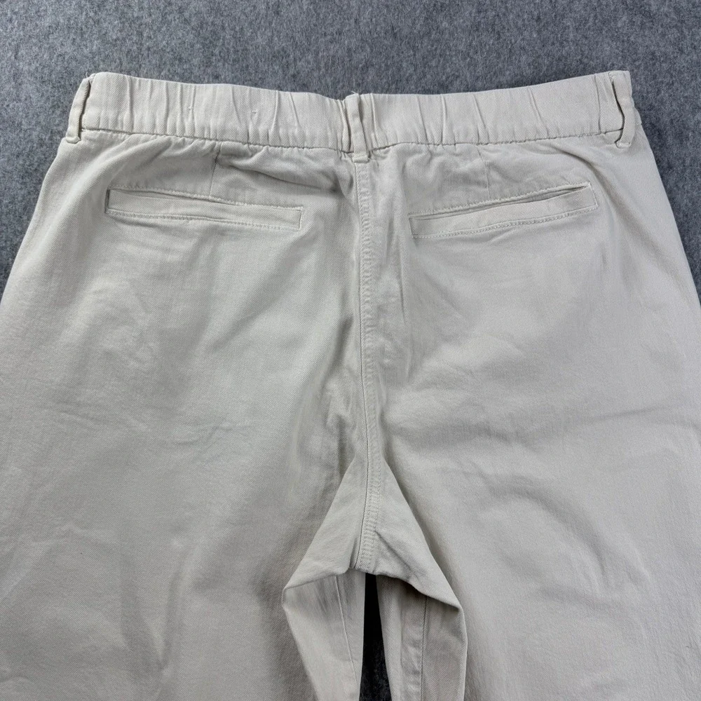 American Eagle Trouser Women's 18 Cream High Rise Wide Leg‎ Drape Pants 37x28
